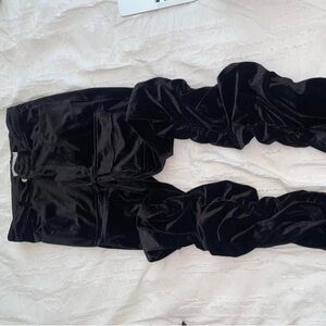 Black velvet GSUWOO pants